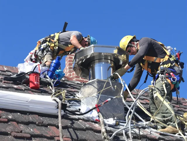 Protective chimney cap installed by Manchester Chimney Sweep in Manchester, CT