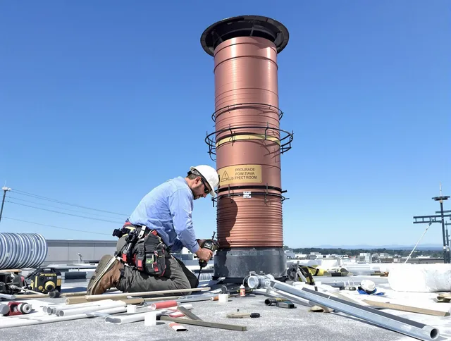 Installed chimney liner by Manchester Chimney Sweep in Manchester, CT