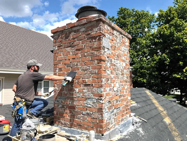Completed chimney rebuild by Manchester Chimney Sweep in Manchester, CT