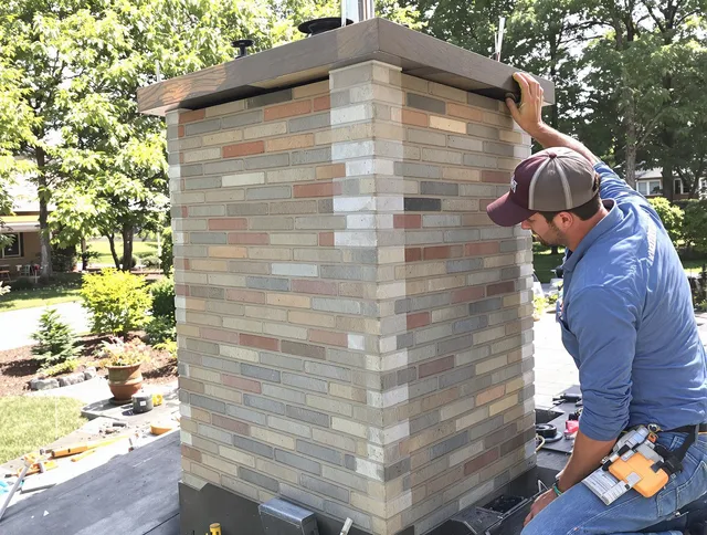 Manchester Chimney Sweep completing a modern chimney remodel in Manchester, CT