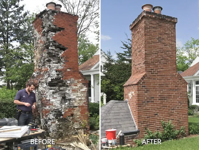 Manchester Chimney Sweep performing a full chimney restoration in Manchester, CT