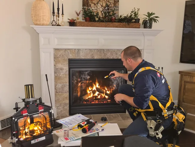 Safety-focused fireplace inspection by Manchester Chimney Sweep in Manchester, CT